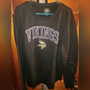 47 Brand Minnesota Vikings Pullover Crewneck Sweatshirt Men's 2XL